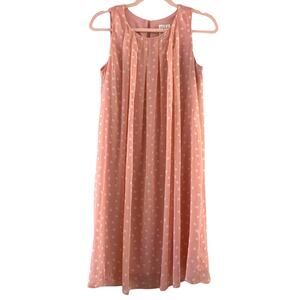 EMMA MICHELLE Baby Pink Polka Dot Sleeveless Mini Dress Small